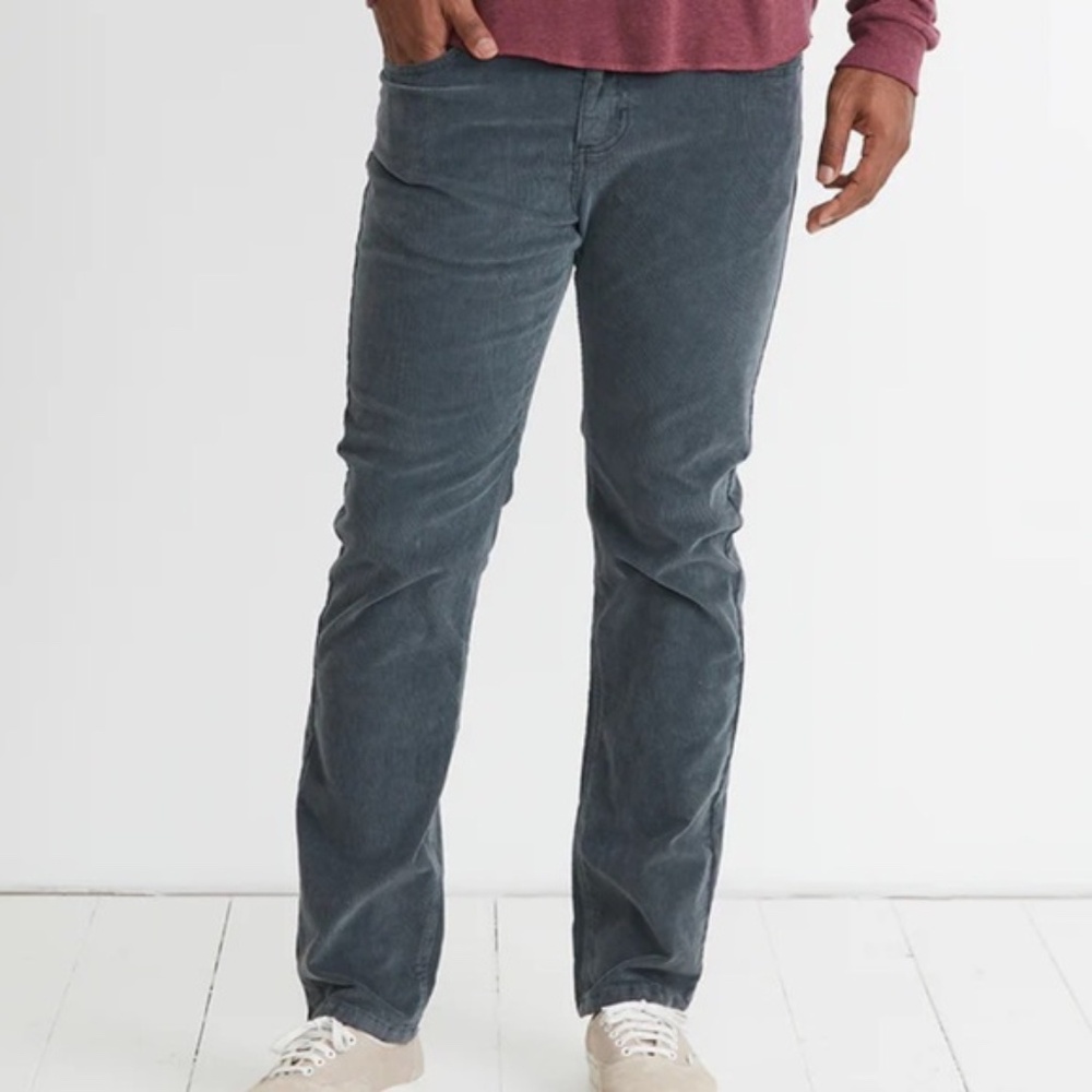 Marine Layer Men’s Cambridge Cord Grey Slim Straight Pants
